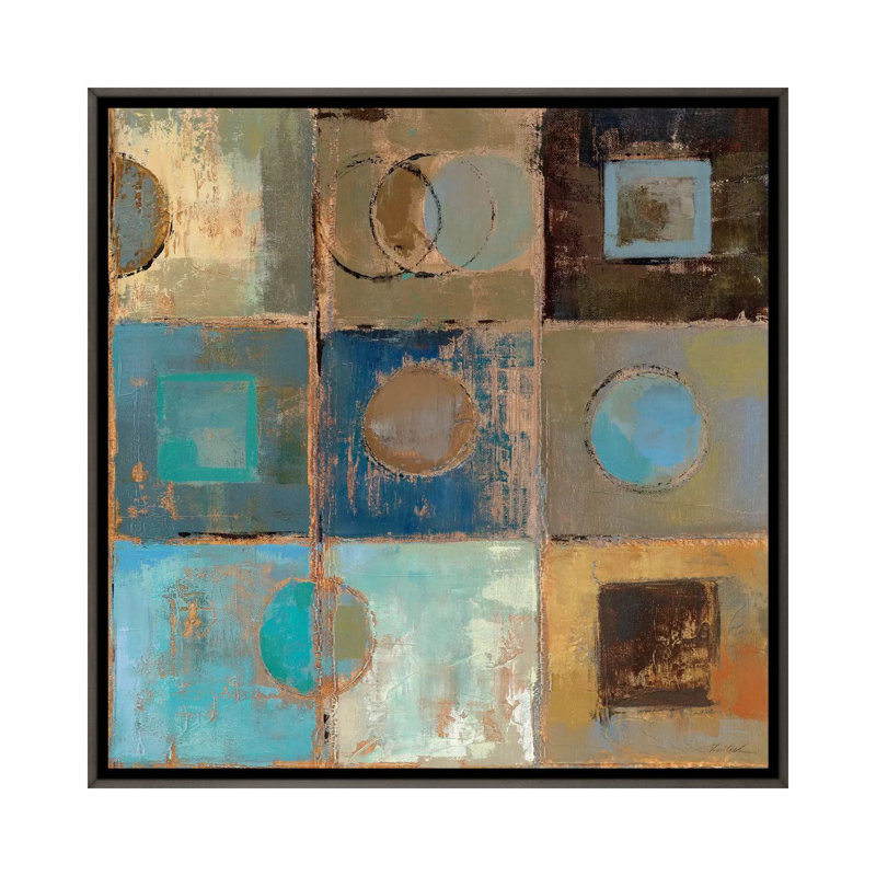 «Pass Way III» par Silvia Vassileva, reproduction d'art, H 18 po x l 18 po x 1,5 po, Toile encadrée de bois rustique foncé