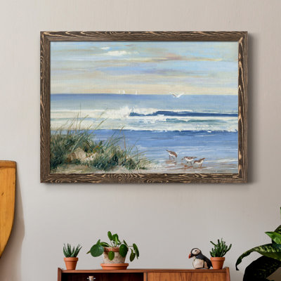 Beach Combers - Reproduction d'art sur papier encadrée
