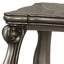 Table de bout traditionnelle en platine antique gris avec rangement, tablette de style rétro avec espace de vie principal, pièce
