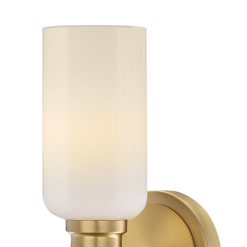 2-Light Bath Vanity Wall Sconce, Bronze/White