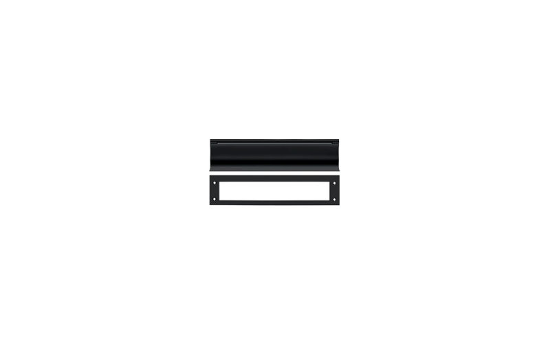 13" x 3" Brass Mail Slot, Black