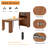 7-Piece Multifunctional Folding Dining Table With Side Cabinet Storage Accommodates 6-8 People Space-Saving 2-In-1 Design Features Sliding Glass Doors Ideal For Kitchens And Living Rooms-163863823-163863821