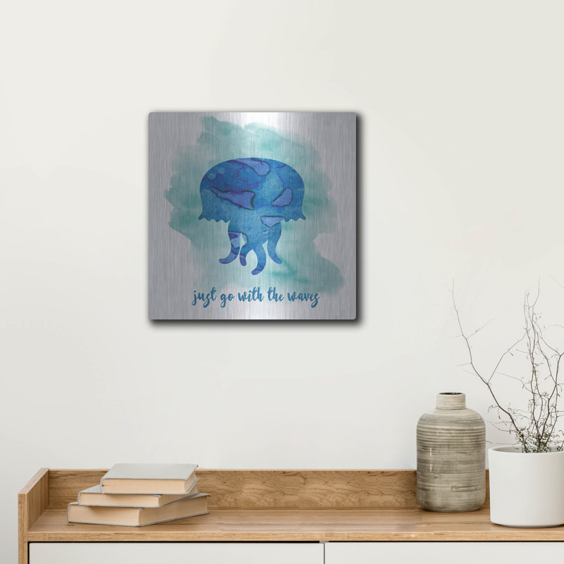 «Jellyfish» par Erin Clark, art mural en métal, H 12 po x l 12 po