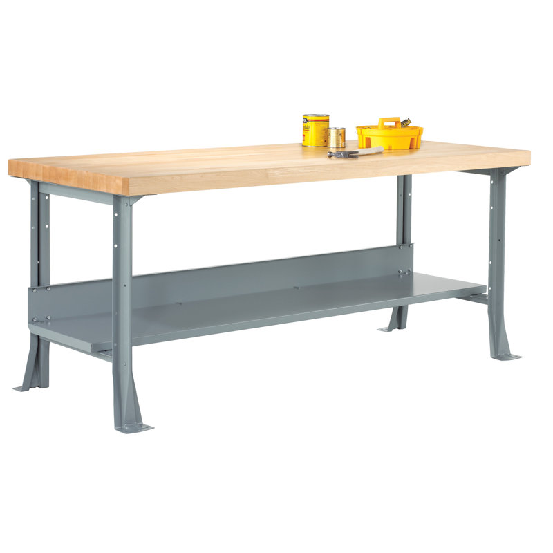 Wood Top Workbench, 1.75" Maple, 60" W x 36" D x 31-3/4" H