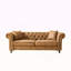 Canapé en tissu 80 po Chesterfield ,tech, canapé à accoudoirs roulés en tissu de haute technologie, canapé rembourré de style Mid-Century, canapé 3 places pour le salon, le bureau, l’appartement, brun.