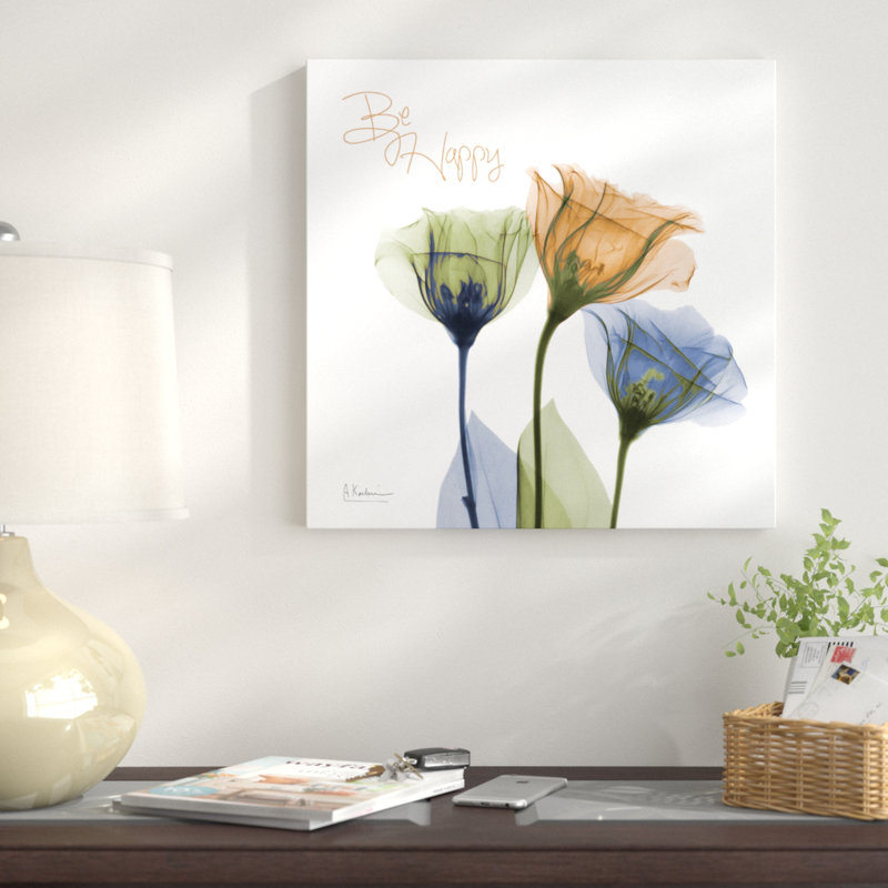 Gentian Be Happy - impression sur toile tendue, H 18 po x l 18 po