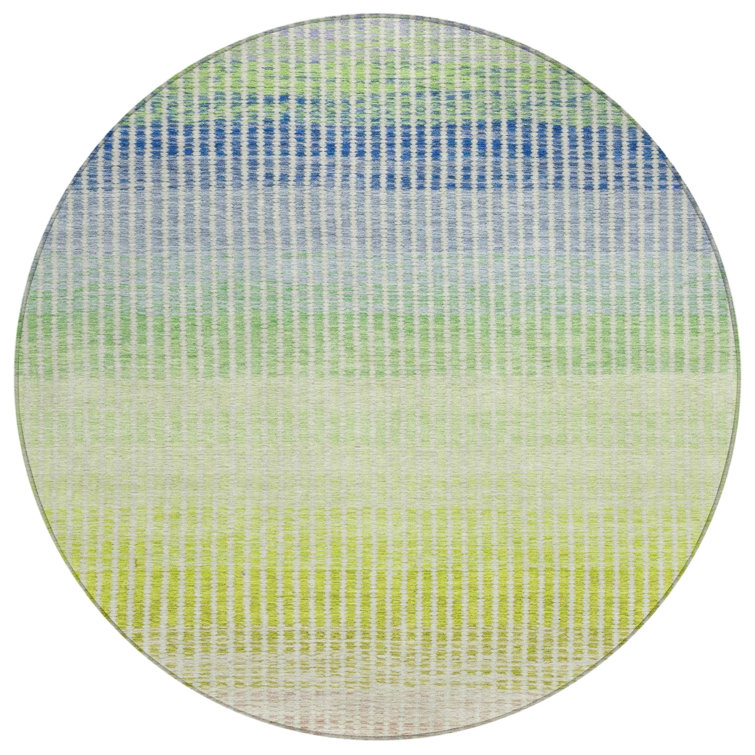 Machine Washable Indoor/Outdoor Jouett ACN2313 Stripes Rug