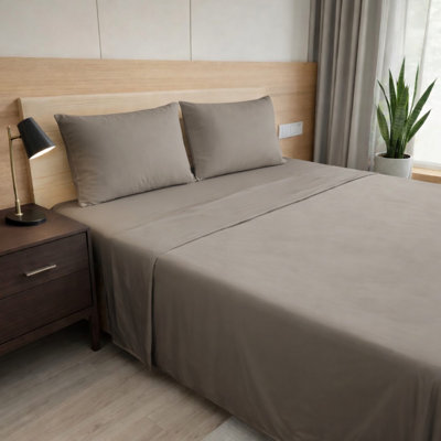 Ensemble de draps en bambou ultra doux - ensemble de 4 pièces - infroissable - feuilles de refroidissement avec poches profondes