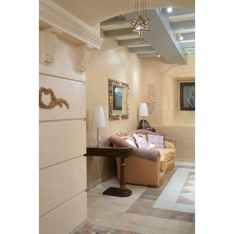 Primed White Polyurethane Floral Crown Moulding 7-7/8-ft