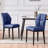 Raffertie 19.6" H PU Leather Upholstered Modern Dining Chairs With Black Metal Frame and Checker-Shaped Backerst-679365329-690409912