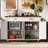 Kitchen Island With Power Outlet, Kitchen Storage Island With Drop Leaf, Rolling Kitchen Cart On Wheels For Home