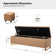 Mayowa Modern 60" Wide Storage Bench with  Two Ottomans and Diamond Weave Patterns