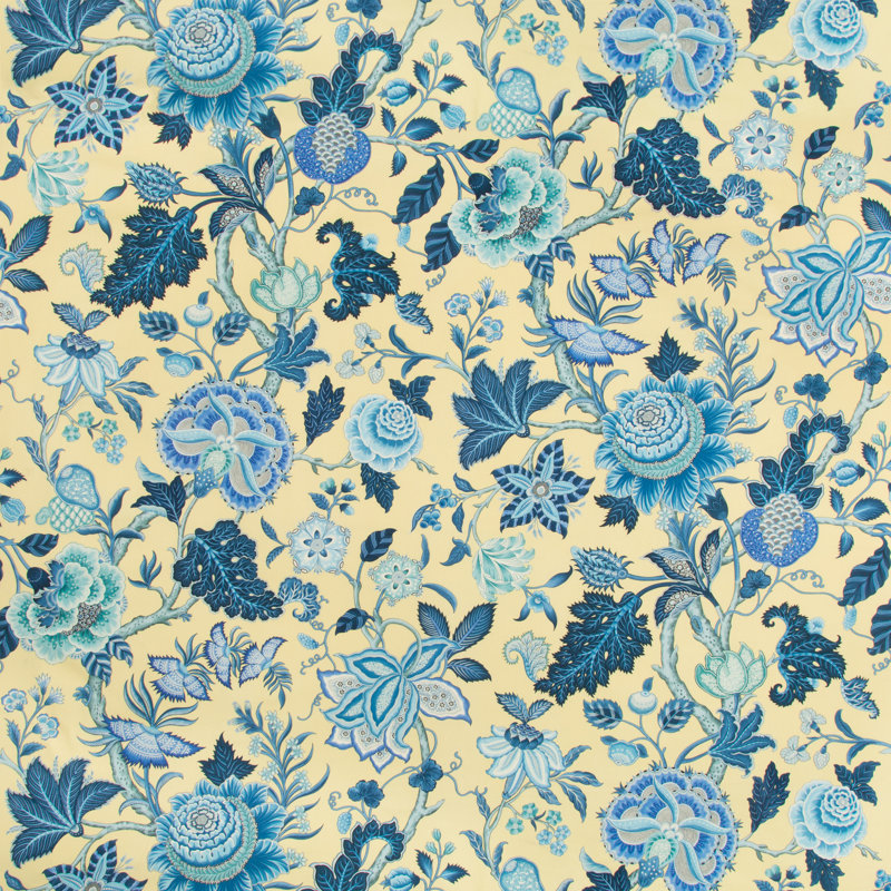 Cevennes Nizam 100% Cotton Performance Fabric, Canary