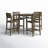 Carlleen 4 - Person Wood Patio Dining Set with Oval Table-1693295546