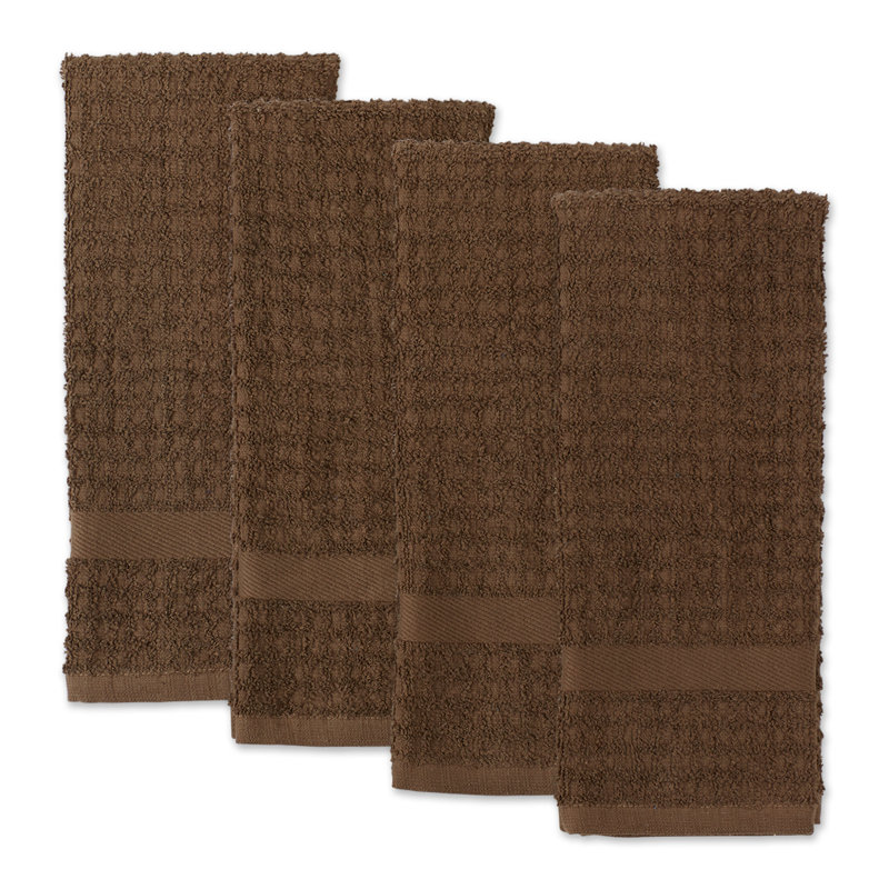 Waffle Dish Cloth Kitchen Towel, Brown