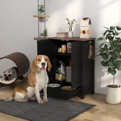 Dog Feeding Station with Storage Pet Feeding Station with Dog Bowls
