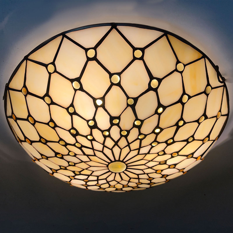 Plafonnier encastré 3 lumières 16 po Tiffany