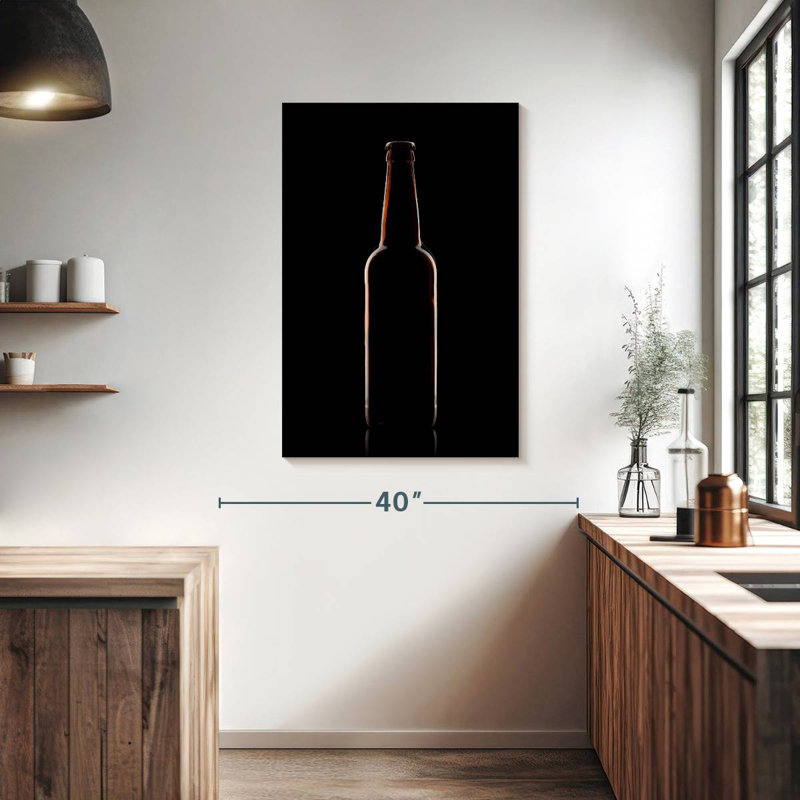 Yarlin Beer Bottle Silhouette, 39" H x 26" W