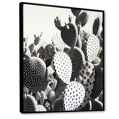 " Black White Minimalism Cactus I "