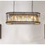Lustre moderne 8 lumières pour salle à manger avec finition en fer forgé et cristaux Gerlene