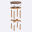  Tabouret d'appoint en bois massif