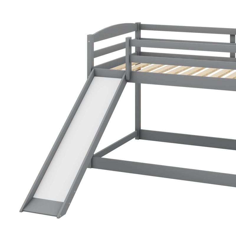 Échelle coulissante convertible pour lit superposé simple au dessus d'un lit simple, Gris