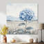 Champ d'hortensias en hiver II - hydrangées, impression murale en métal-656424394