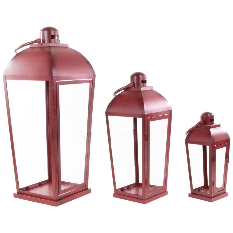 Red Antique Style Candle Lanterns