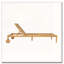 Chaise longue d'extérieur avec roulettes