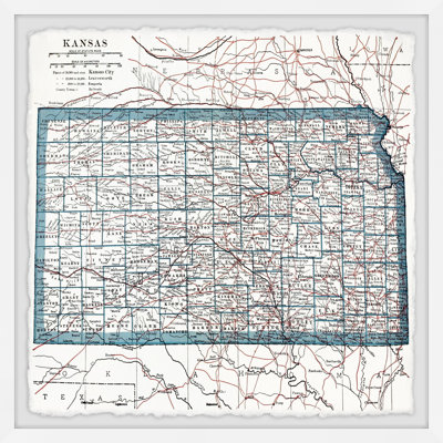 Carte rétro de Kansas City - cadre photo