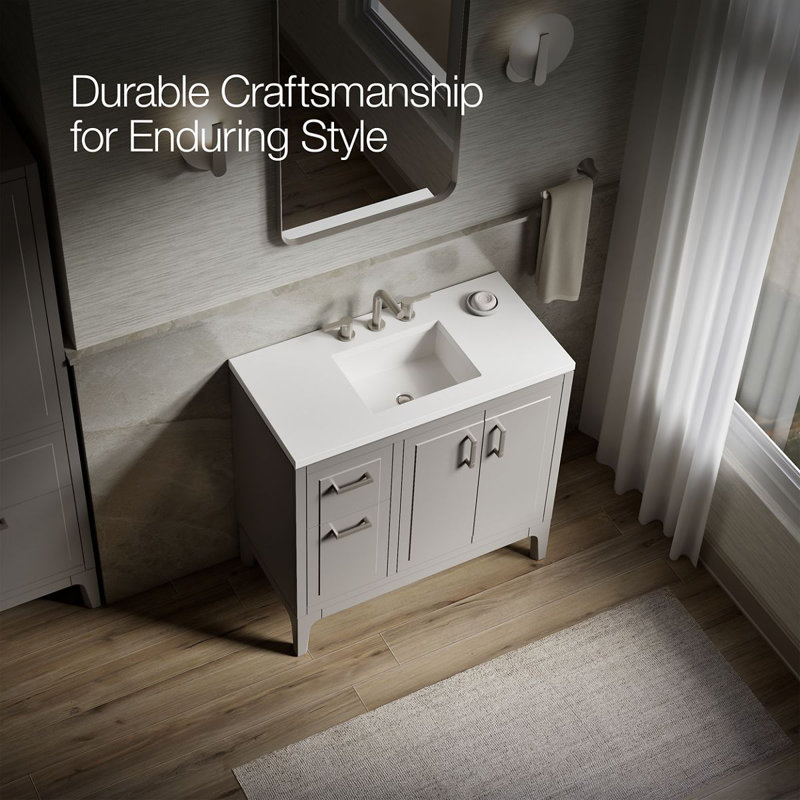 Seer 36-In Bathroom Vanity Set, Mohair Gray