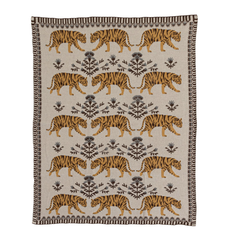 Couverture pour bébé en coton et tigres