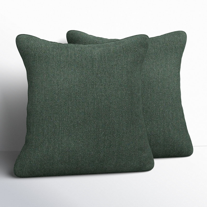 Tinsley Sunbrella® Outdoor Reversible Throw Pillow, 20" x 20", Dark Green