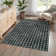 Machine Washable Rug Modern Plaid Rug Soft Area Rug Non Slip Soft Thin Rug Low Pile Foldable Rug for Living Room, Bedroom, Dining Room
