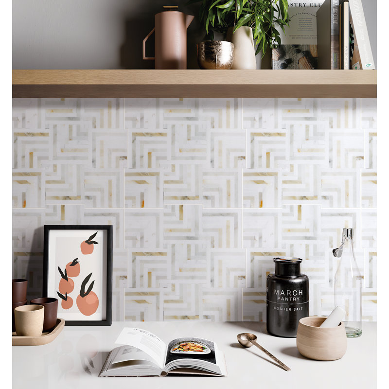 Natural Stone Mosaic Wall & Floor Tile, Calacutta Gold