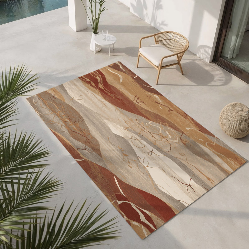 Tapis intérieur et extérieur Luminous Drift, Rectangulaire 8 pi x 10 pi