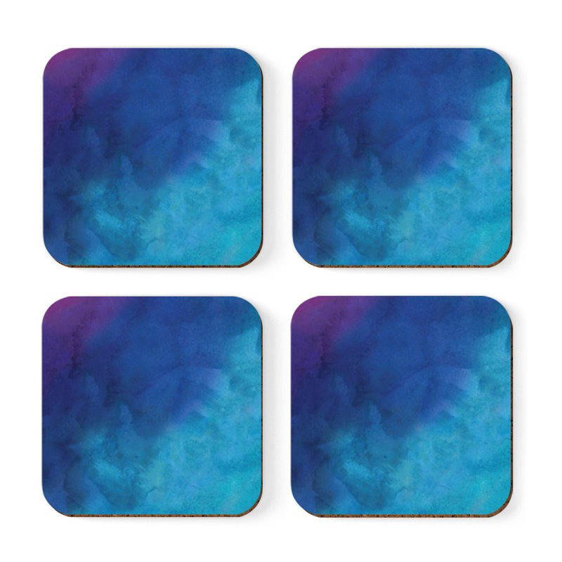 Cork Square 4 Piece Coaster Set