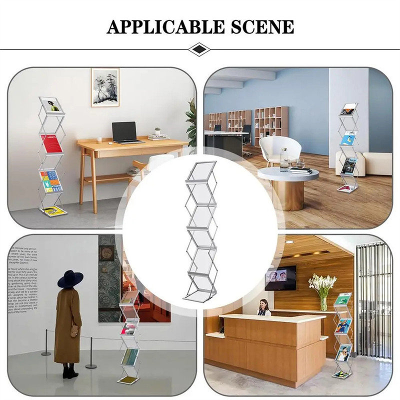 Aluminium Free Standing Magazine Rack