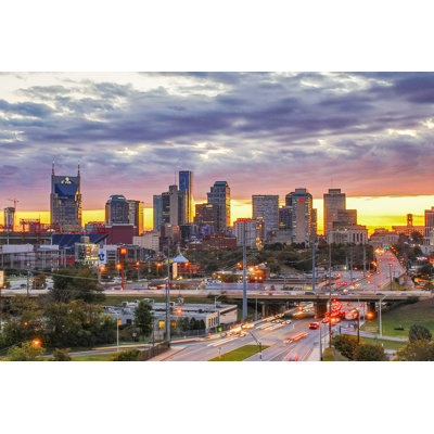 " Nashville, Skyline At Sunset " by Phillip Fryman