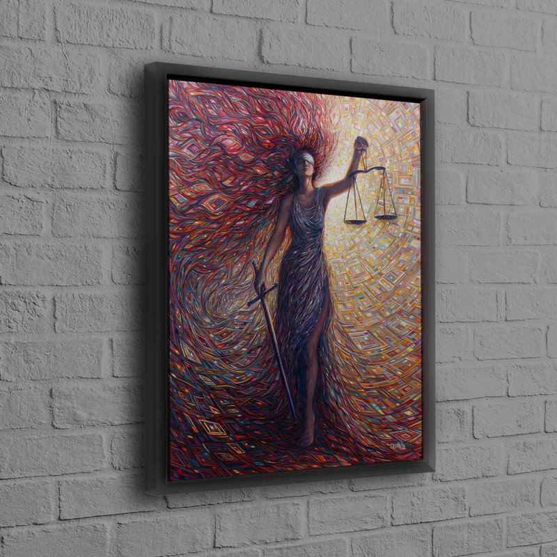 Print on Canvas, 70cm H x 100cm W, Framed Print without Mat, Black