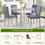 Ensemble de table de salle à manger en bois 5 pièces, ensemble de table de cuisine avec table carrée et 4 chaises rembourrées, table de salle à manger en bois avec décoration en cristal et ensemble de chaises pour la cuisine, la salle à manger