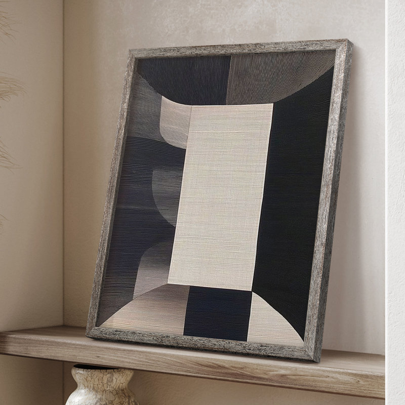 Série ABSTRACT DCLXV, reproduction encadrée - bois massif, H 30 po x l 24 po