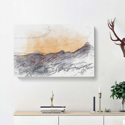 Mountain Colours in Abstract - Wrapped Canvas