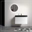 Meuble-lavabo de salle de bain avec lavabo, grand meuble-lavabo flottant mural