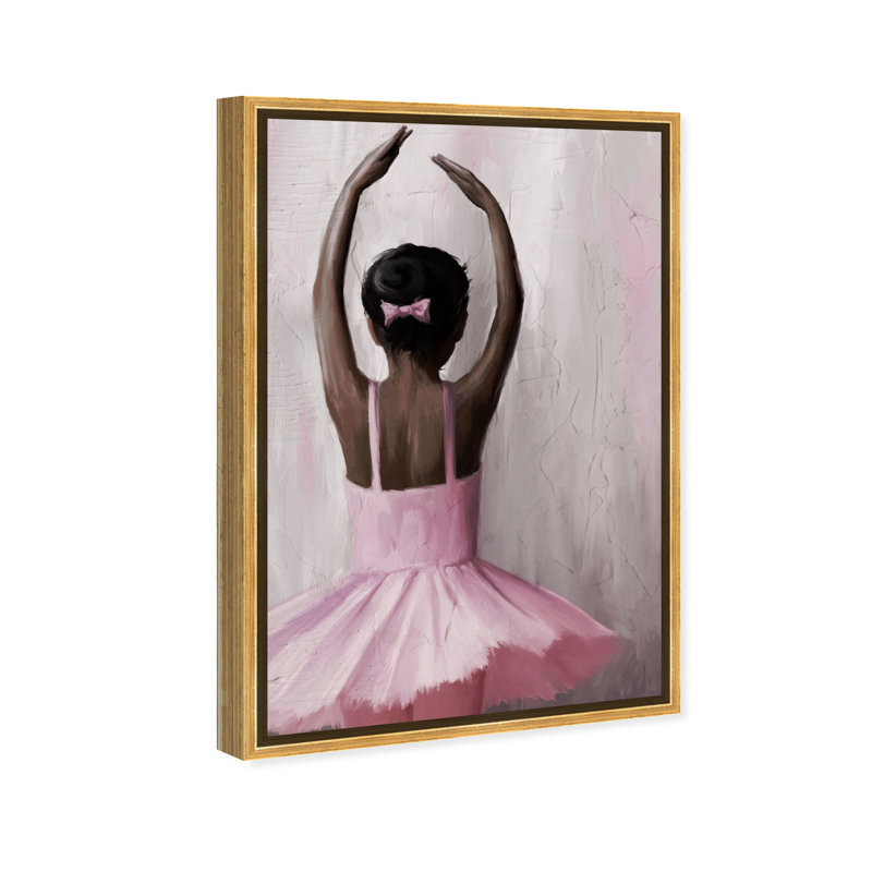 Apprendre le ballet - Impression sur toile, H 30 po x l 20 po, Encadrement doré