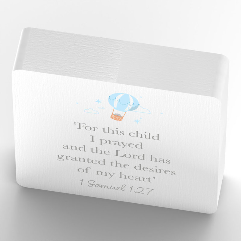 Rillie Text & Numbers Letter Block, White/Blue