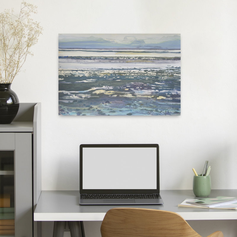 Art mural abstrait Tranquil Tidal Flats, H 16 po x l 24 po