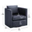 Fauteuil demi-tonneau pivotant en similicuir-764420388