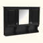 Armoire à pharmacie à miroir avec tablettes ouvertes, rangement mural avec portes et miroir, tablette réglable, armoire de rangement pour salle de bain au-dessus de la toilette