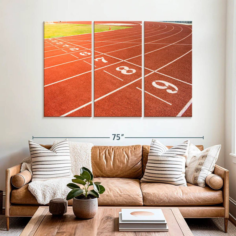Numbered Tartan Track, 42" H x 65" W